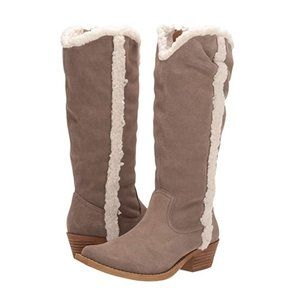 NEW Dingo Jango Faux Fur Lined Cowboy Zip Boot NIB
